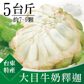 台東特產 大目牛奶釋迦 5台斤x1箱 (每箱約7~9顆) 預購