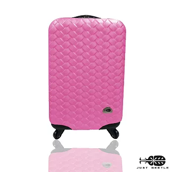 Just Beetle 編織風情系列ABS材質霧面輕硬殼20吋旅行箱/行李箱20吋粉色