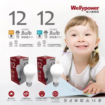威力盟LED 12W 全電壓 CNS認證 白/黃光 1入黃光