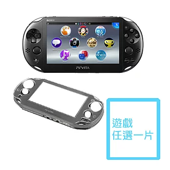【2013年新版】PlayStation Vita (PCH-2007) 主機+遊戲片任選*1+副廠保護貼/副廠水晶殼黑色