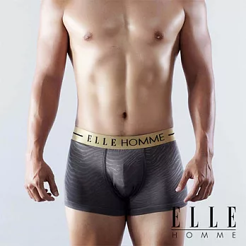 ELLE HOMME 壓紋四角褲-DYLAN/水波壓紋。ShortyM灰色水波壓紋
