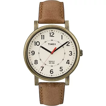 TIMEX 復刻系列潮流運動時尚腕錶-米x咖