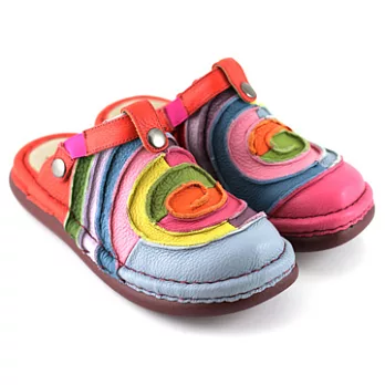 ◤Green Phoenix◥繽紛彩色手工縫製前包後空氣墊鞋35五彩