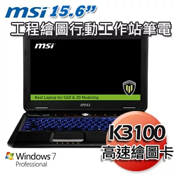 微星MSI WT60 2OK 3K版 四代I7 K3100M顯卡 15.6吋Win7行動繪圖筆電 (WT60 2OK-BB748116G1T0DB7V)
