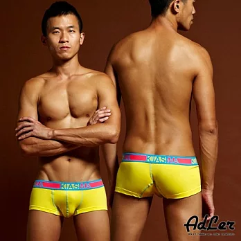 【Kiasma】繽紛超低腰款撞色平口褲(黃)M黃