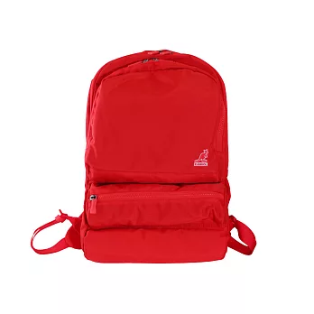 【UH】KANGOL - 經典素色後背包 - 紅色