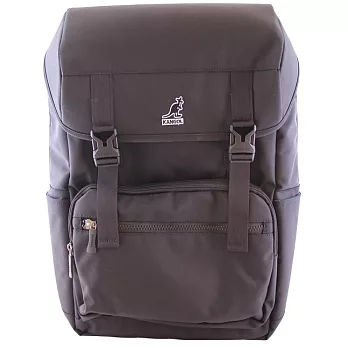 【UH】KANGOL - 多功能素色後背包 - 黑色