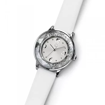 【UH】OLIVER WEBER - 典雅晶耀脕錶 - 白銀色