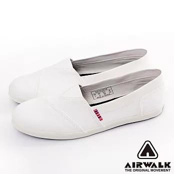 【美國AIR WALK】Candy甜心懶人帆布鞋-女-6氣質白