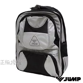 【JUMP】將門㊣版授權 高級雙層安全反光後背書包(灰黑色)灰黑色