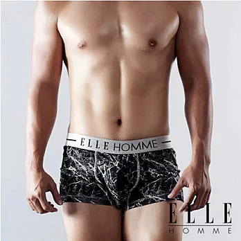 ELLE HOMME 數位印花四角褲 - PEDRO/大理石紋。ShortyM黑色大理石紋