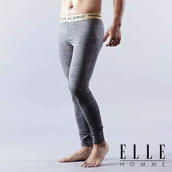 ELLE HOMME 壓紋內搭褲-CALLAN/幾何壓紋M灰色幾何壓紋