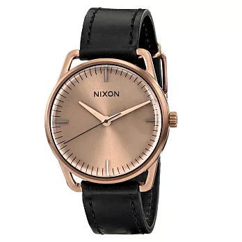 NIXON The MELLOR 純粹元素休閒都會腕錶-古銅x黑
