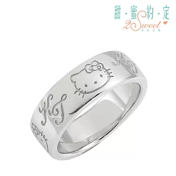 Hello Kitty凱蒂貓 ♥珍愛♥ 銀飾戒指無國際圍08號