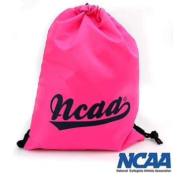 NCAA - 大字母 束口拉繩後背包 -桃粉