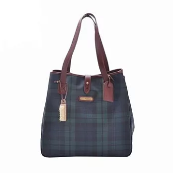 WORLD POLO 世界保羅‧經典綠格牛奶購物包 