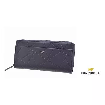 【BRAUN BUFFEL．德國小金牛】BREUR星芒系列15卡雙層長夾-沉穩紫