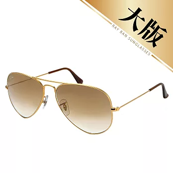 Ray-Ban 經典飛官太陽眼鏡#強化玻璃鏡片-大版3025-001/51