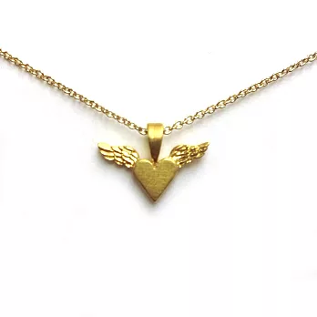 Dogeared 翅膀愛心 winged heart 自由飛翔 金色許願項鍊附原廠盒