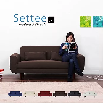 Settee莎緹日系簡約雙人沙發布面/咖啡色
