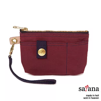 satana - 實用拉鍊化妝包/零錢包 - 野莓紅