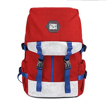 酷炫彩帶旅行後背包-紅