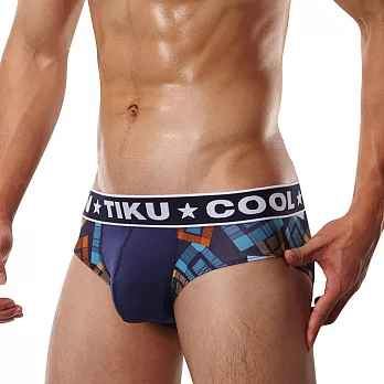 TIKU 梯酷 ~經典學院風 竹纖維透氣超彈 三角男內褲 (HH1229)2XL藍