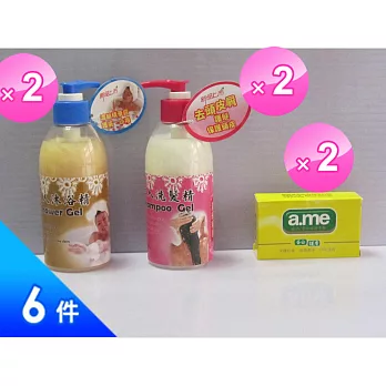 白人家庭沐浴/洗髮清潔優惠【V】組合