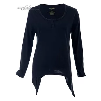 『zenfab有機棉衣著』透氣有機棉上衣S星夜黑