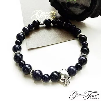 【Glitterfor 手工串珠/手鍊】深藍之靈。天然石手鍊