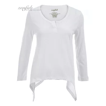 『zenfab有機棉衣著』透氣有機棉上衣S雪白