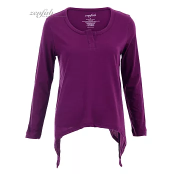 『zenfab有機棉衣著』透氣有機棉上衣S深紫色