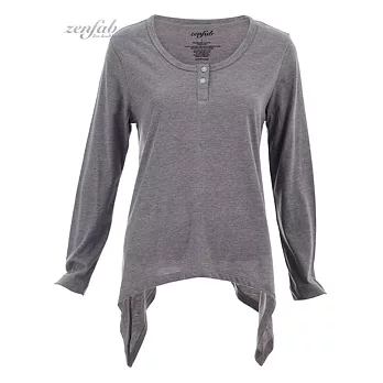 『zenfab有機棉衣著』透氣有機棉上衣S麻灰