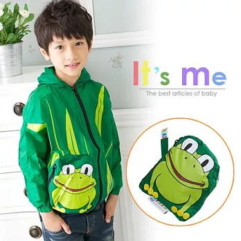 【KIDID】 兩用風衣外套_青蛙100綠色