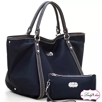 a Lady’s 真皮 紐約極簡輕快垂墜感三用包二件組(柔黑)