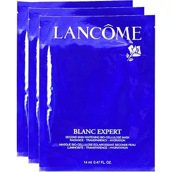 LANCOME 蘭蔻 鐳射光瞬白精華生物纖維面膜(14ml)*3