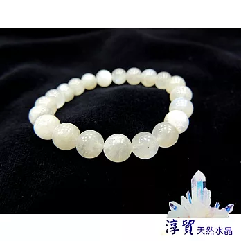 Blanco淳貿水晶 寬心月光石圓珠手珠9mm(B01-49)