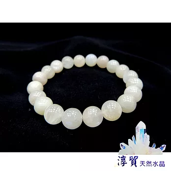 Blanco淳貿水晶 寬心月光石圓珠手珠10mm(B01-50)