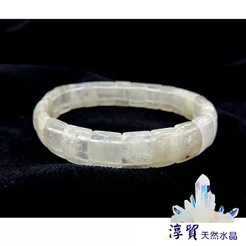 Blanco淳貿水晶 寬心月光石板珠手珠12mm(B01-52)