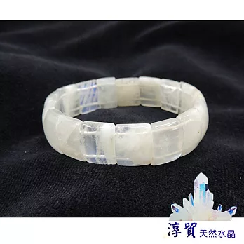 Blanco淳貿水晶 寬心月光石板珠手珠14mm(B01-53)