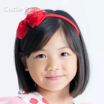Cutie Bella蝴蝶結紅紗髮箍Chiffon Bow-Red