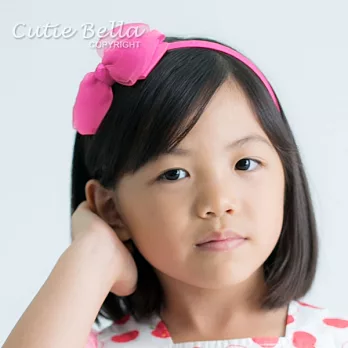 Cutie Bella蝴蝶結桃紅紗髮箍Chiffon Bow-Rose Pink