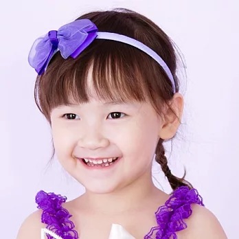 Cutie Bella蝴蝶結紫紗髮箍Chifoon Bow-Lilac