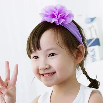 Cutie Bella彈性雪紡山茶花髮帶-Lilac