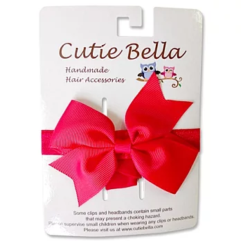 Cutie Bella彈性Stretchy Bow髮帶-Red
