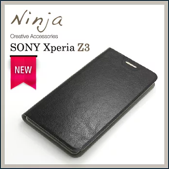 【東京御用Ninja】SONY Xperia Z3經典瘋馬紋保護皮套（黑色）