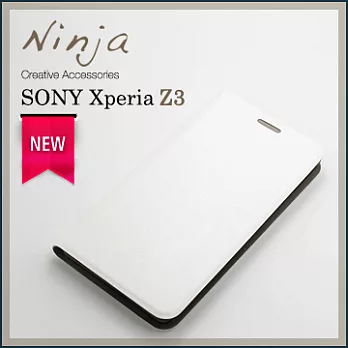 【東京御用Ninja】SONY Xperia Z3經典瘋馬紋保護皮套（白色）