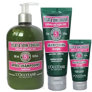 L’OCCITANE 草本灩色潤髮乳(500ml)送洗髮乳(250ml)+潤髮乳(75ml)