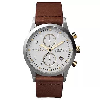 【TRIWA】北歐設計瑞典品牌Lansen Chrono系列Ivory-Brown Classic (白/咖啡 LCST106-CL010212)