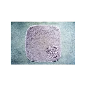 義大利風情 藕紫色純棉花朵方巾